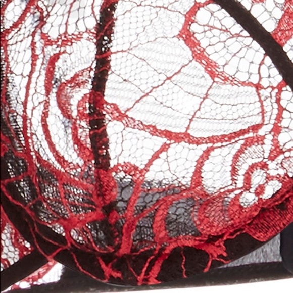 Kiki de Montparnasse Coquette Bra Red Black NWT 32 - Picture 3 of 7
